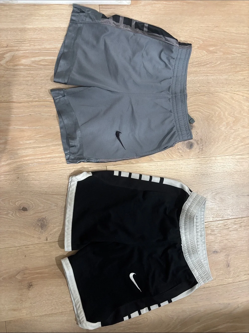 Nike Boys' Athletic Shorts Pair — Gray & Black